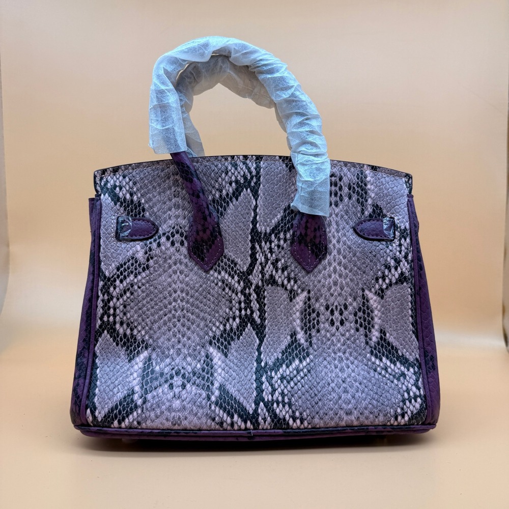 Womens Multicolor Pink Snake Skin Print Fashion Satchel Handbag Crossbody Bag - Picture 4 of 6